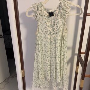 Thomas Wylde Cream and Green Floral Tunic
